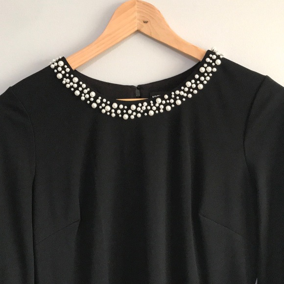 Karl Lagerfeld Pearl Neckline Dress - Picture 3 of 7